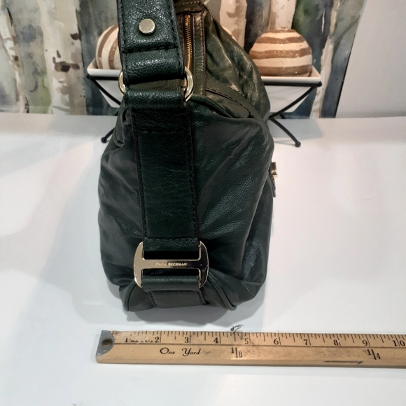 Dana Bachman hunter green and gold satchel - Picture 8 of 13